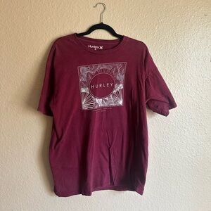 Hurley Men's Burgundy Graphic Tee